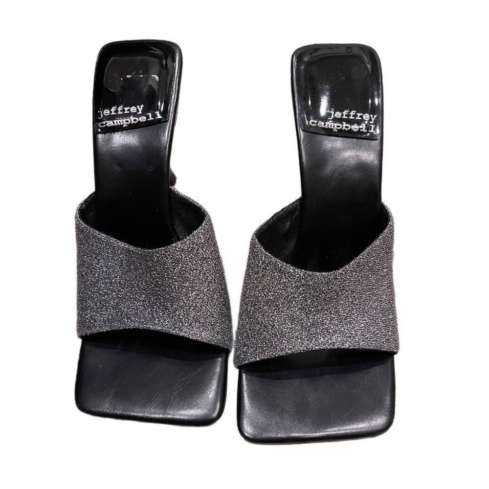 Jeffrey Campbell Glitzed Square-Toe Sandals
